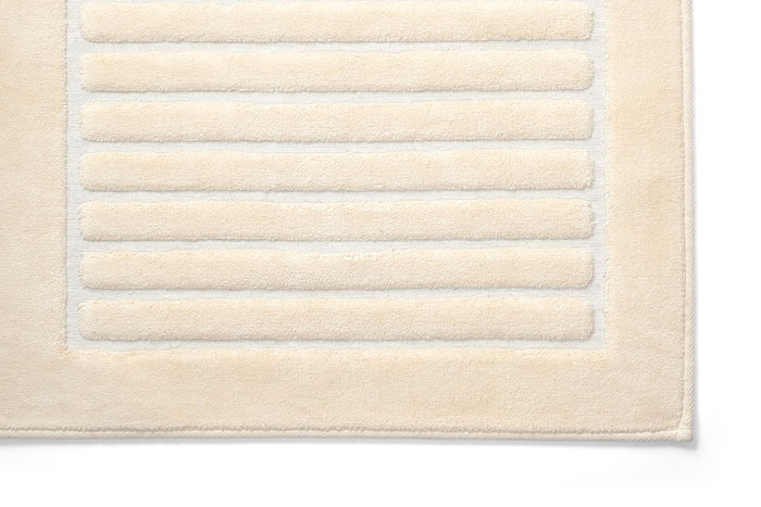 Mijölnir Juego de alfombrillas de baño de algodón 100% crema
